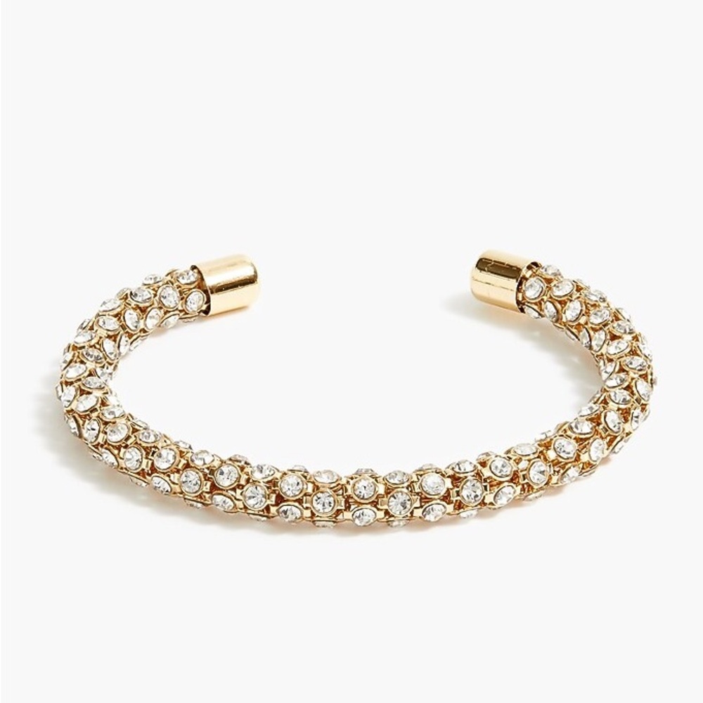 Vintage J Crew Gold Pavé crystal cuff bracelet